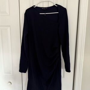 PrettyLittleThing Chic Navy Blue Long Sleeve Dress